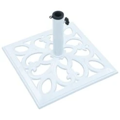 Socle De Parasol Blanc 12 Kg 49 Cm Fonte -Mobilier De Jardin socle de parasol blanc 12 kg 49 cm fonte 3666722178204 1219829