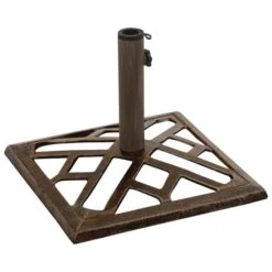 Socle De Parasol Bronze 44x44x31 Cm Fonte 2 -Mobilier De Jardin socle de parasol bronze 44x44x31 cm fonte 3666722124652 1345292