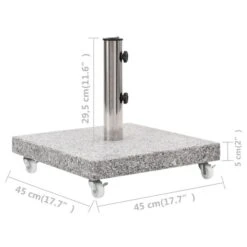 Socle De Parasol Granite 30 Kg Carré Gris -Mobilier De Jardin socle de parasol granite 30 kg carre gris 3666722179201 1219000