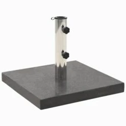 Socle De Parasol Granite 30 Kg Carré Noir