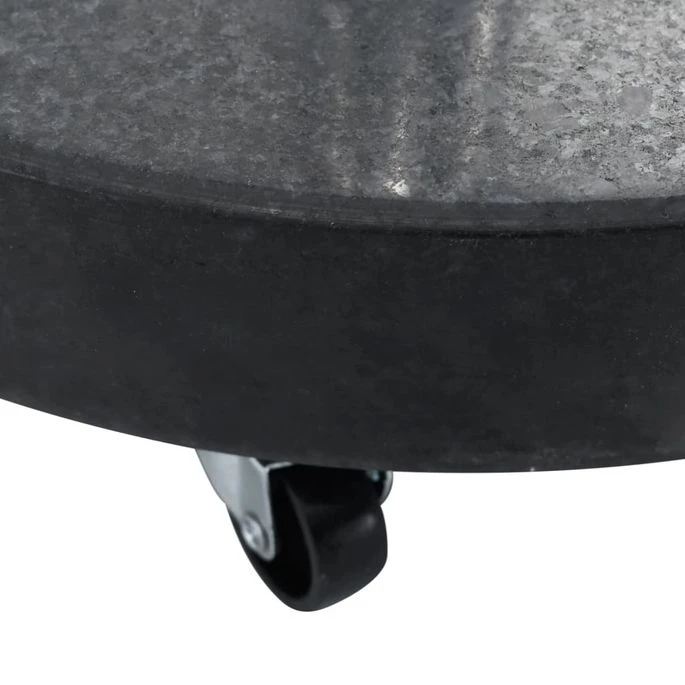 Socle De Parasol Granite 30 Kg Rond Noir 5 Socle De Parasol Granite 30 Kg Rond Noir – Image 3