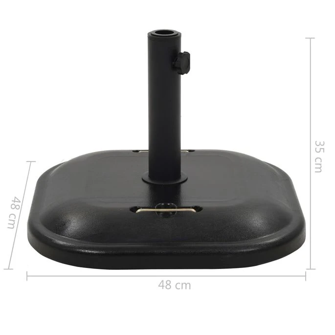 Socle De Parasol Noir Béton Carré 25 Kg 10 Socle De Parasol Noir Béton Carré 25 Kg – Image 8