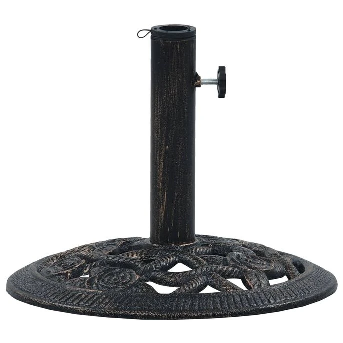 Socle De Parasol Noir Et Bronze 9 Kg 40 Cm Fonte 5 Socle De Parasol Noir Et Bronze 9 Kg 40 Cm Fonte – Image 3