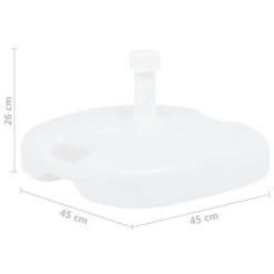 Socle De Parasol Rempli De Sable/d'eau 16 L Blanc Plastique -Mobilier De Jardin socle de parasol rempli de sable d eau 16 l blanc plastique 3666722914550 1219166