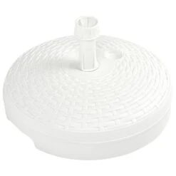 Socle De Parasol Rempli De Sable/d'eau 20 L Blanc Plastique -Mobilier De Jardin socle de parasol rempli de sable d eau 20 l blanc plastique 3666722178983 1219152