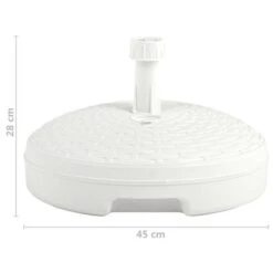 Socle De Parasol Rempli De Sable/d'eau 20 L Blanc Plastique -Mobilier De Jardin socle de parasol rempli de sable d eau 20 l blanc plastique 3666722178983 1219154