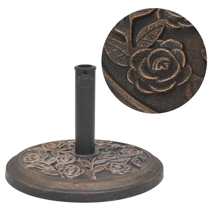 Socle De Parasol Résine Rond Bronze 9 Kg 3 Socle De Parasol Résine Rond Bronze 9 Kg