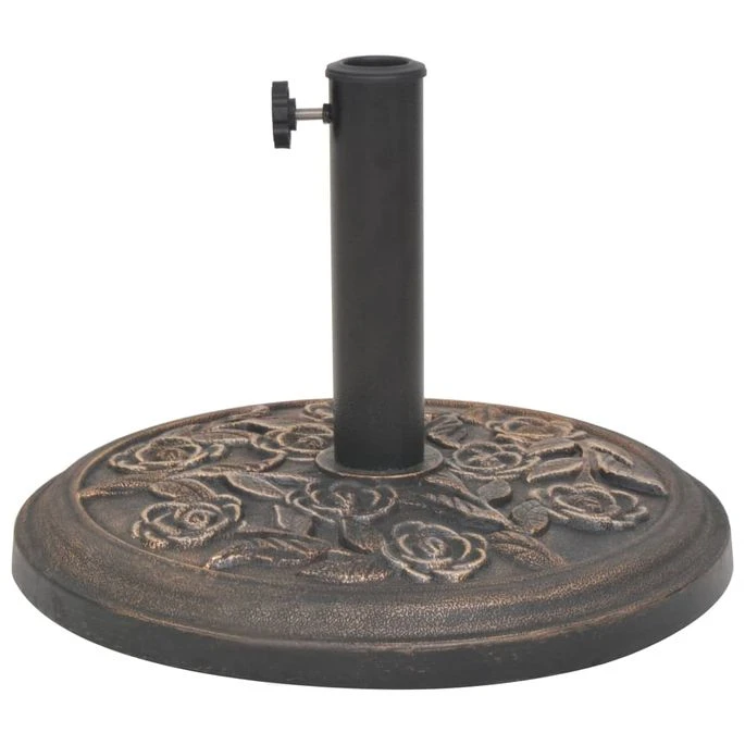 Socle De Parasol Résine Rond Bronze 9 Kg 6 Socle De Parasol Résine Rond Bronze 9 Kg – Image 4