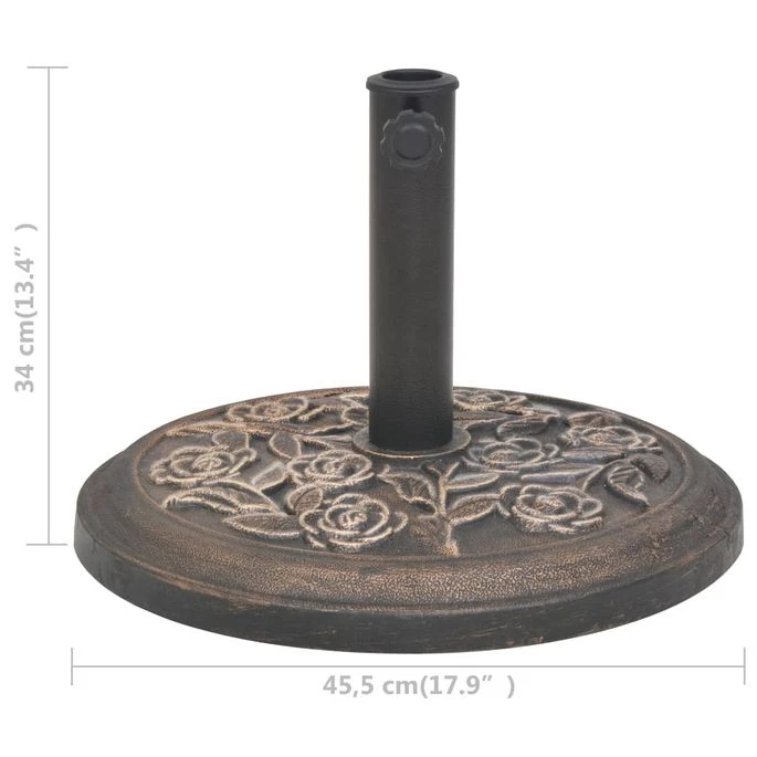 Socle De Parasol Résine Rond Bronze 9 Kg 9 Socle De Parasol Résine Rond Bronze 9 Kg – Image 7