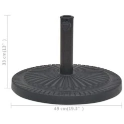 Socle De Parasol Résine Rond Noir 14 Kg -Mobilier De Jardin socle de parasol resine rond noir 14 kg 3666722184083 1213038