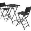 Table Bar Carrée Et 2 Chaises De Jardin Résine Tressée Noir Klark -Mobilier De Jardin table bar carree et 2 chaises de jardin resine tressee noir klark 3666722579117 259410