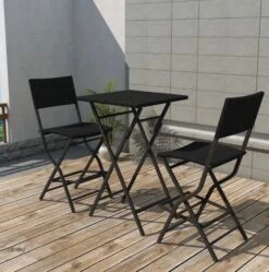 Table Bar Carrée Et 2 Chaises De Jardin Résine Tressée Noir Klark -Mobilier De Jardin table bar carree et 2 chaises de jardin resine tressee noir klark 3666722579117 259411