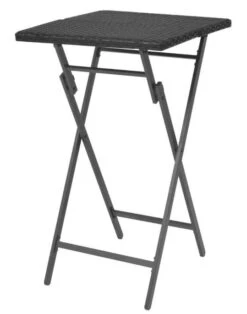 Table Bar Carrée Et 2 Chaises De Jardin Résine Tressée Noir Klark -Mobilier De Jardin table bar carree et 2 chaises de jardin resine tressee noir klark 3666722579117 259413