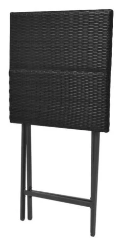 Table Bar Carrée Et 2 Chaises De Jardin Résine Tressée Noir Klark -Mobilier De Jardin table bar carree et 2 chaises de jardin resine tressee noir klark 3666722579117 259414