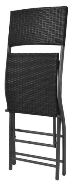 Table Bar Carrée Et 2 Chaises De Jardin Résine Tressée Noir Klark -Mobilier De Jardin table bar carree et 2 chaises de jardin resine tressee noir klark 3666722579117 259416