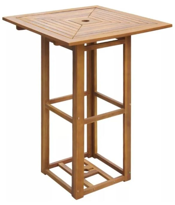 Table Bar Carrée Et 2 Tabourets De Jardin Acacia Massif Clair Polina 4 Table Bar Carrée Et 2 Tabourets De Jardin Acacia Massif Clair Polina – Image 2