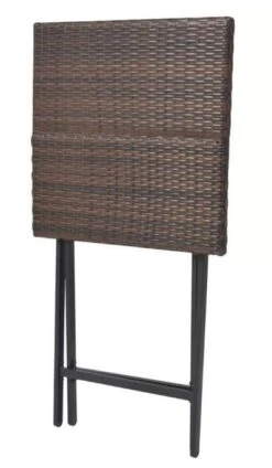 Table Bar Carrée Et 4 Chaises De Jardin Résine Tressée Marron Klark -Mobilier De Jardin table bar carree et 4 chaises de jardin resine tressee marron klark 3666722579070 259438