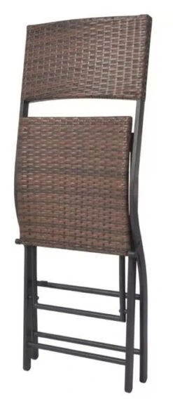 Table Bar Carrée Et 4 Chaises De Jardin Résine Tressée Marron Klark -Mobilier De Jardin table bar carree et 4 chaises de jardin resine tressee marron klark 3666722579070 259440