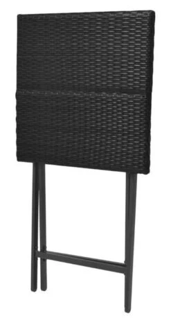 Table Bar Carrée Et 4 Chaises De Jardin Résine Tressée Noir Klark -Mobilier De Jardin table bar carree et 4 chaises de jardin resine tressee noir klark 3666722578783 259941