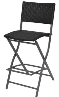 Table Bar Carrée Et 4 Chaises De Jardin Résine Tressée Noir Klark -Mobilier De Jardin table bar carree et 4 chaises de jardin resine tressee noir klark 3666722578783 259942