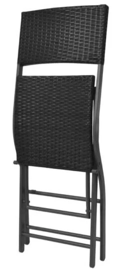 Table Bar Carrée Et 4 Chaises De Jardin Résine Tressée Noir Klark -Mobilier De Jardin table bar carree et 4 chaises de jardin resine tressee noir klark 3666722578783 259943