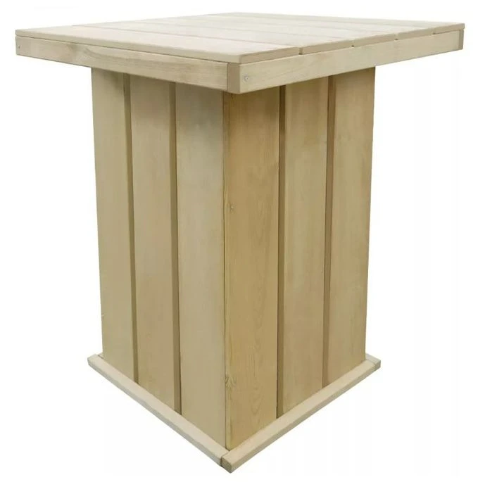 Table Bar Carrée Et 4 Tabourets De Jardin Pin Massif Clair Stylies 4 Table Bar Carrée Et 4 Tabourets De Jardin Pin Massif Clair Stylies – Image 2