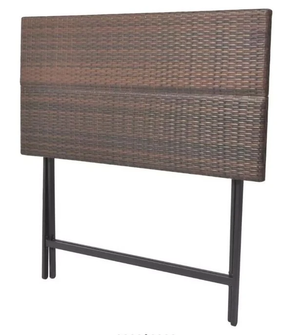 Table Bar Rectangulaire Et 4 Chaises De Jardin Résine Tressée Marron Klark 7 Table Bar Rectangulaire Et 4 Chaises De Jardin Résine Tressée Marron Klark – Image 5