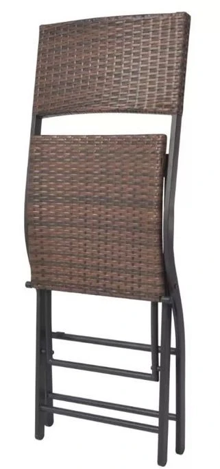 Table Bar Rectangulaire Et 4 Chaises De Jardin Résine Tressée Marron Klark 8 Table Bar Rectangulaire Et 4 Chaises De Jardin Résine Tressée Marron Klark – Image 6