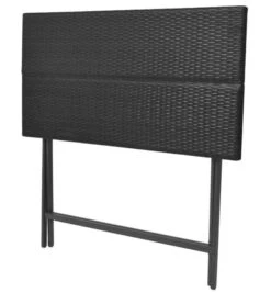 Table Bar Rectangulaire Et 4 Chaises De Jardin Résine Tressée Noir Klark -Mobilier De Jardin table bar rectangulaire et 4 chaises de jardin resine tressee noir klark 3666722579087 259431