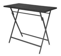 Table Bar Rectangulaire Et 6 Chaises De Jardin Résine Tressée Noir Klark -Mobilier De Jardin table bar rectangulaire et 6 chaises de jardin resine tressee noir klark 3666722579094 259423