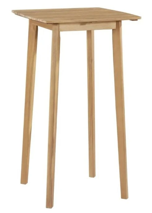 Table De Bar Carrée Et 2 Chaises De Jardin Acacia Massif Clair Et Résine Tressée Gris Vidot 6 Table De Bar Carrée Et 2 Chaises De Jardin Acacia Massif Clair Et Résine Tressée Gris Vidot – Image 4