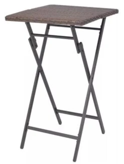 Table De Bar Carrée Et 2 Chaises De Jardin Résine Tressée Marron Klark -Mobilier De Jardin table de bar carree et 2 chaises de jardin resine tressee marron klark 3666722578639 260075