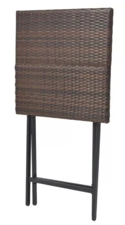 Table De Bar Carrée Et 2 Chaises De Jardin Résine Tressée Marron Klark -Mobilier De Jardin table de bar carree et 2 chaises de jardin resine tressee marron klark 3666722578639 260076