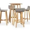 Table De Bar Carrée Et 4 Chaises De Jardin Acacia Massif Clair Et Résine Tressée Gris Vidot -Mobilier De Jardin table de bar carree et 4 chaises de jardin acacia massif clair et resine tressee gris vidot 3666722577458 262902