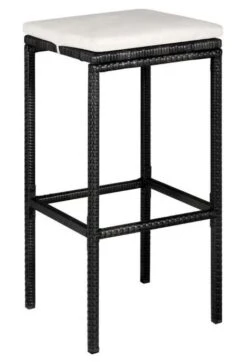 Table De Bar Rectangulaire Et 4 Tabourets De Jardin Résine Tressée Noir Klark -Mobilier De Jardin table de bar rectangulaire et 4 tabourets de jardin resine tressee noir klark 3666722577779 262213