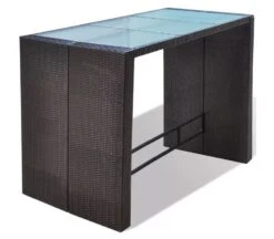 Table De Bar Rectangulaire Et 6 Tabourets De Jardin Résine Tressée Marron Boo -Mobilier De Jardin table de bar rectangulaire et 6 tabourets de jardin resine tressee marron boo 3666722577465 262891