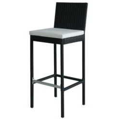 Table De Bar Rectangulaire Et 6 Tabourets De Jardin Résine Tressée Noir Klark -Mobilier De Jardin table de bar rectangulaire et 6 tabourets de jardin resine tressee noir klark 8718475501855 332158