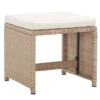 Tabouret De Jardin Tissu Crème Et Résine Beige Reli - Lot De 2 -Mobilier De Jardin tabouret de jardin tissu creme et resine beige lot de 2 3666722886659 401124