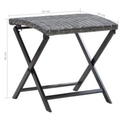 Tabouret Pliable Résine Tressée Gris -Mobilier De Jardin tabouret pliable resine tressee gris 3666722179478 1218636