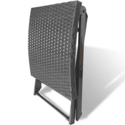 Tabouret Pliable Résine Tressée Noir -Mobilier De Jardin tabouret pliable resine tressee noir 3666722181303 1216914