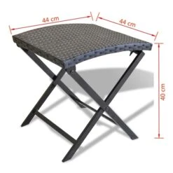 Tabouret Pliable Résine Tressée Noir -Mobilier De Jardin tabouret pliable resine tressee noir 3666722181303 1216915