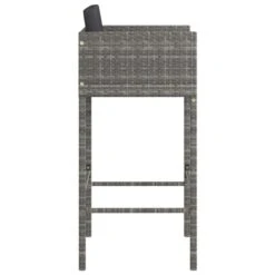 Tabourets De Bar 2 Pcs Avec Coussins Gris Résine Tressée -Mobilier De Jardin tabourets de bar 2 pcs avec coussins gris resine tressee 3666722244886 1099858
