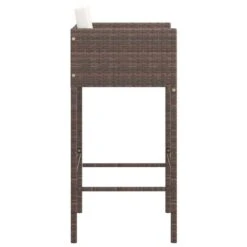 Tabourets De Bar 2 Pcs Avec Coussins Marron Résine Tressée -Mobilier De Jardin tabourets de bar 2 pcs avec coussins marron resine tressee 3666722244909 1099844