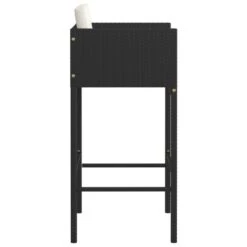 Tabourets De Bar 4 Pcs Avec Coussins Noir Résine Tressée -Mobilier De Jardin tabourets de bar 4 pcs avec coussins noir resine tressee 3666722246064 1097932