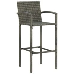 Tabourets De Bar 4 Pcs Gris Résine Tressée -Mobilier De Jardin tabourets de bar 4 pcs gris resine tressee 3666722354783 943939