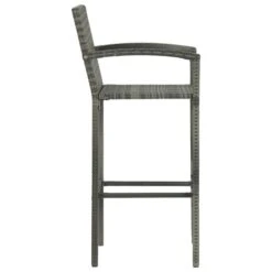 Tabourets De Bar 4 Pcs Gris Résine Tressée -Mobilier De Jardin tabourets de bar 4 pcs gris resine tressee 3666722354783 943941
