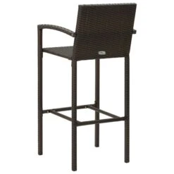 Tabourets De Bar 4 Pcs Marron Résine Tressée -Mobilier De Jardin tabourets de bar 4 pcs marron resine tressee 3666722354806 943926