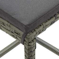 Tabourets De Bar Avec Coussins 3 Pcs Gris Résine Tressée -Mobilier De Jardin tabourets de bar avec coussins 3 pcs gris resine tressee 3666722354899 943855