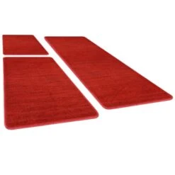 Tapis De Lit Shaggy Poils Longs 3 Pcs Rouge 3 -Mobilier De Jardin tapis de lit shaggy poils longs 3 pcs rouge 8720286317983 1168659