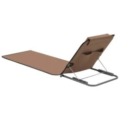 Tapis De Plage Pliables 2 Pcs Acier Et Tissu Marron -Mobilier De Jardin tapis de plage pliables 2 pcs acier et tissu marron 3666722931113 978295